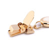 Boucle clip fantaisie pour cardigan / Argent ou or / Double clip metal et cristal
