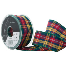 Ruban tartan écossais Buchanan/ Toutes largeurs / Ruban écossais, ruban à carreaux, ruban plaid