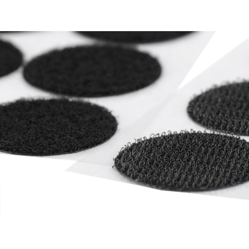 Pastilles auto-agrippantes VELCOIN® de la marque VELCRO® – adhésif pour  tissu – ovales – Noir – 20 x 24 mm (x8)