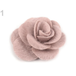 2 fleurs en laine feutrée 5 cm / Nombreux coloris / Fleurs en feutre, décoration bonnet et chapeau, fleur en tissu 