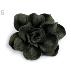2 fleurs en laine feutrée 4 cm / Nombreux coloris / Fleurs en feutre, décoration bonnet et chapeau, fleur en tissu 