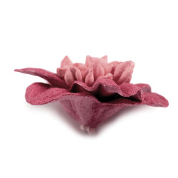 2 fleurs en laine feutrée 3 cm / Nombreux coloris / Fleurs en feutre, décoration bonnet et chapeau, fleur en tissu 