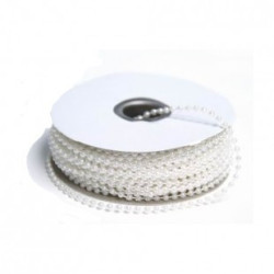 3 metres de fil de perles nacrees 4 mm blanc