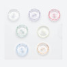 10 boutons ciselés transparents 13mm / Nombreux coloris / Petits boutons transparents, boutons verre synthétique 