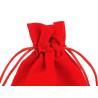 3 sacs cadeaux bourse velours  8x12cm / Noir, rouge / Bourse en velours pour bijoux, pochette cadeau noire ou rouge avec lien, c