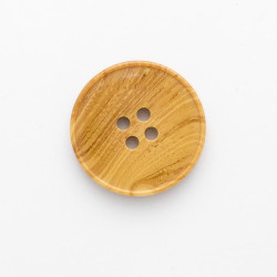 10 boutons ronds 4 trous en imitation bois / 15, 20 ou 23 mm / boutons marbrés en plastique, boutons ivoire, beige, marron, jaun