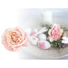 Rose en tissu 10 cm, nue ou sur pince broche, fleurs artificielles pour couronnes de fleurs, ikebana, arrangement floral
