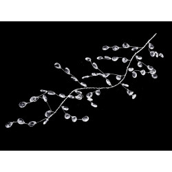 2 branches de cristal ou perles / décoration mariage, fleurs perles, fleurs cristal, fil de perles, cristaux