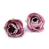 2 roses en tissu 40 mm, fleurs artificielles 