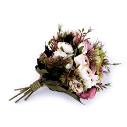 Bouquet de fleurs mariage / Fleurs en tissu, renoncules artificielles, décoration fleurs mariage 