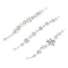 Double clip broche strass et perles / ovale 