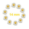 10 boutons fleurs marguerites 14-18-21 mm / Boutons fleurs en plastique, boutons marguerite, boutons enfants 
