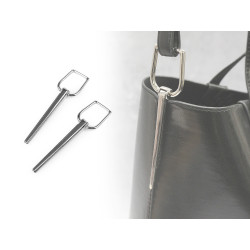 2 boucles métal connecteur de sangle pour création de sacs, boucle avec décoration métallerie pour maroquinerie 
