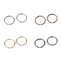 20 anneaux ouverts métal 25mm / porte-clés sacs 