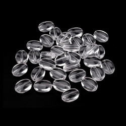 10 g de perles ovales transparentes 9 x 12 mm