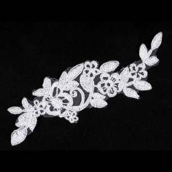10 dentelle motifs-Sequins Perles Broderie Fleur Dentelle Bordure Applique-M18