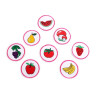 8 Appliqués thermocollant fruits et légumes 5 cm