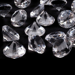 45 diamants synthetiques transparents cristal pour decoration