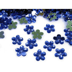 20 petites fleurs en cristal transparent pour decoration, a coudre ou a coller
