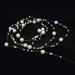 3 guirlandes perles 130 cm