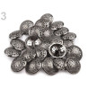 5 boutons métal ciselé arabesque