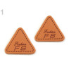 4 labels étiquettes cuir triangle noir